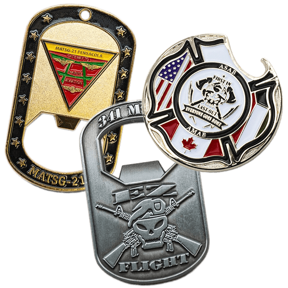 Transformed! Challenge Coin Bottle Openers