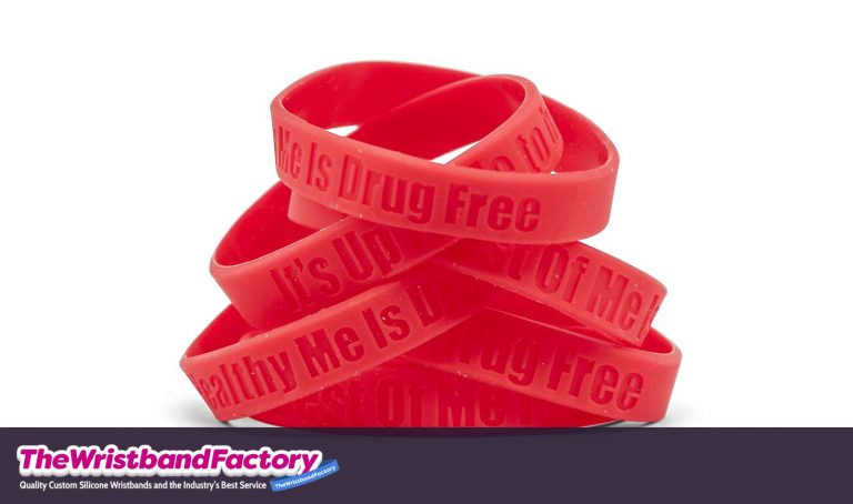 Custom Message Wristbands For Red Ribbon Week