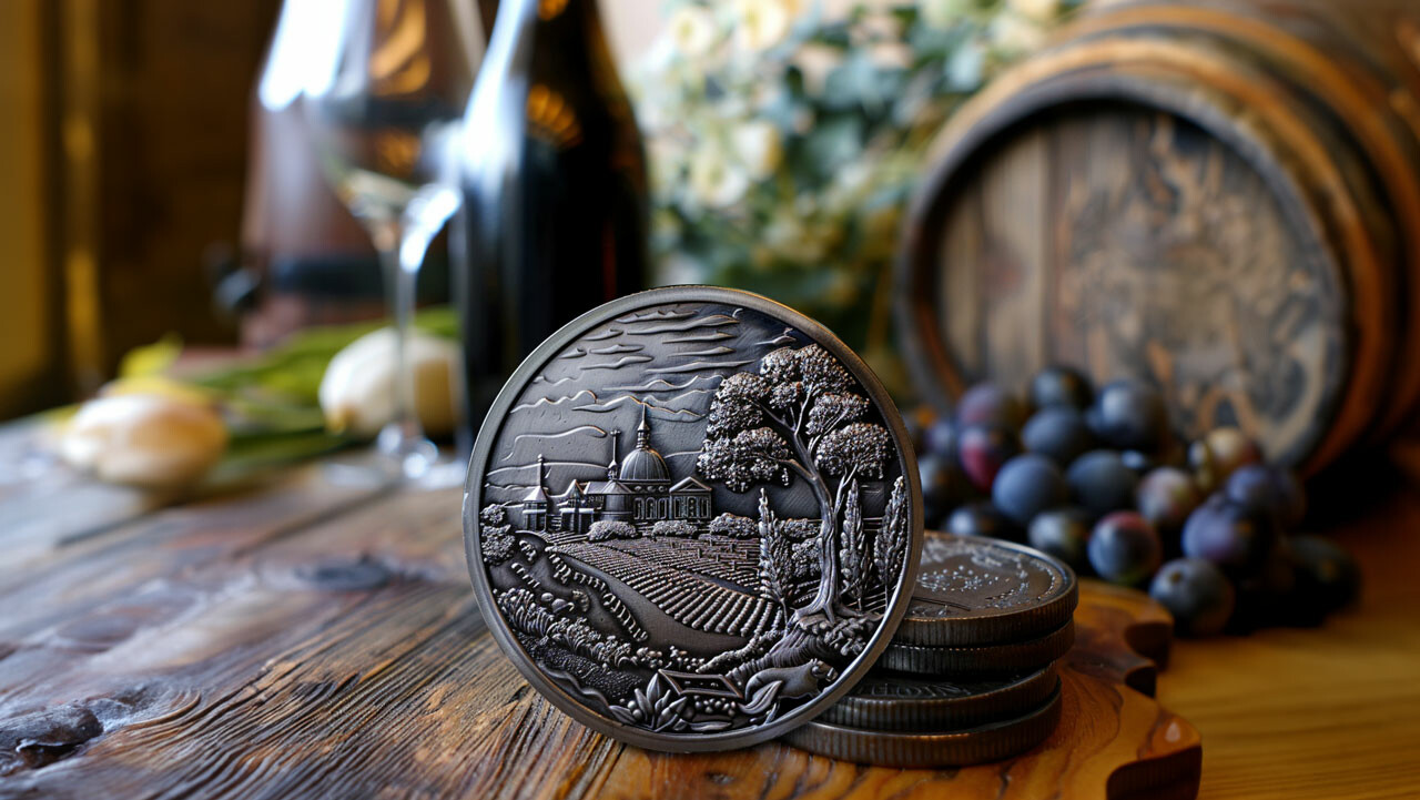 Wine Enthusiasts: Celebrate Tastings and Vineyards With Custom Coins