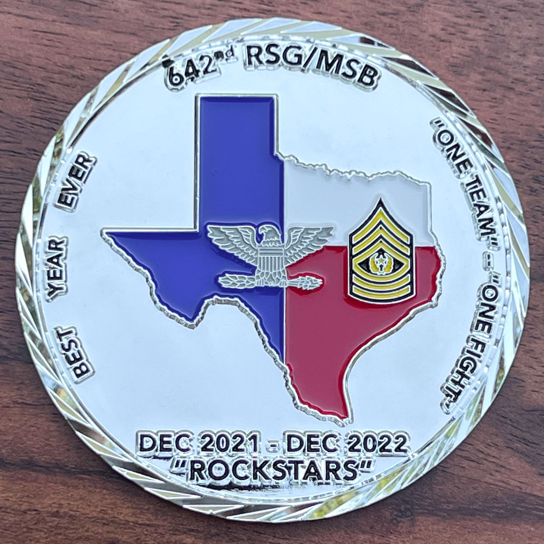 Custom challenge coin representing the 642nd Regional Support Group