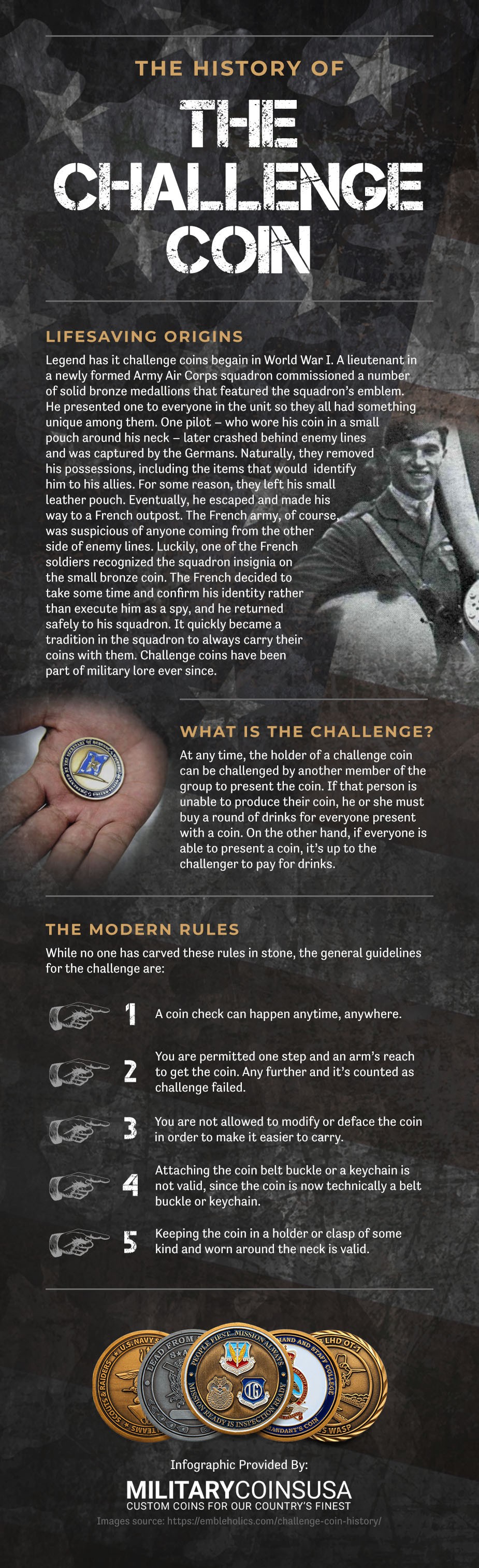 Military Coin Info Graphic