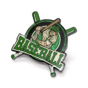 Green Stock Baseball Pin